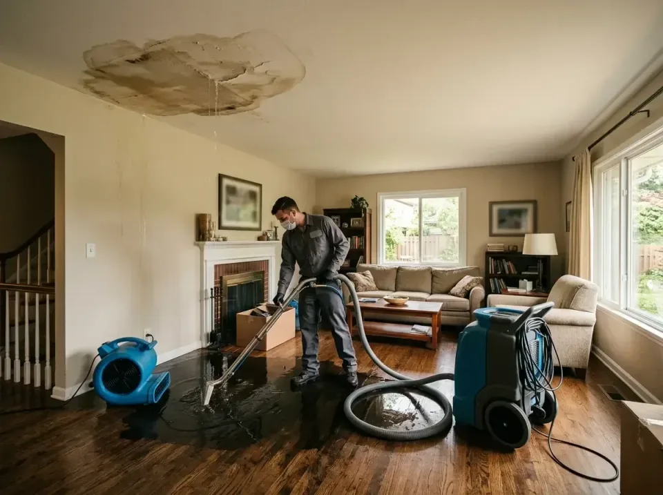 attic-pipe-burst-ceiling-drip-008 — frequently asked questions, Water Damage Restoration & Carpet Care in Deschutes River Wo…